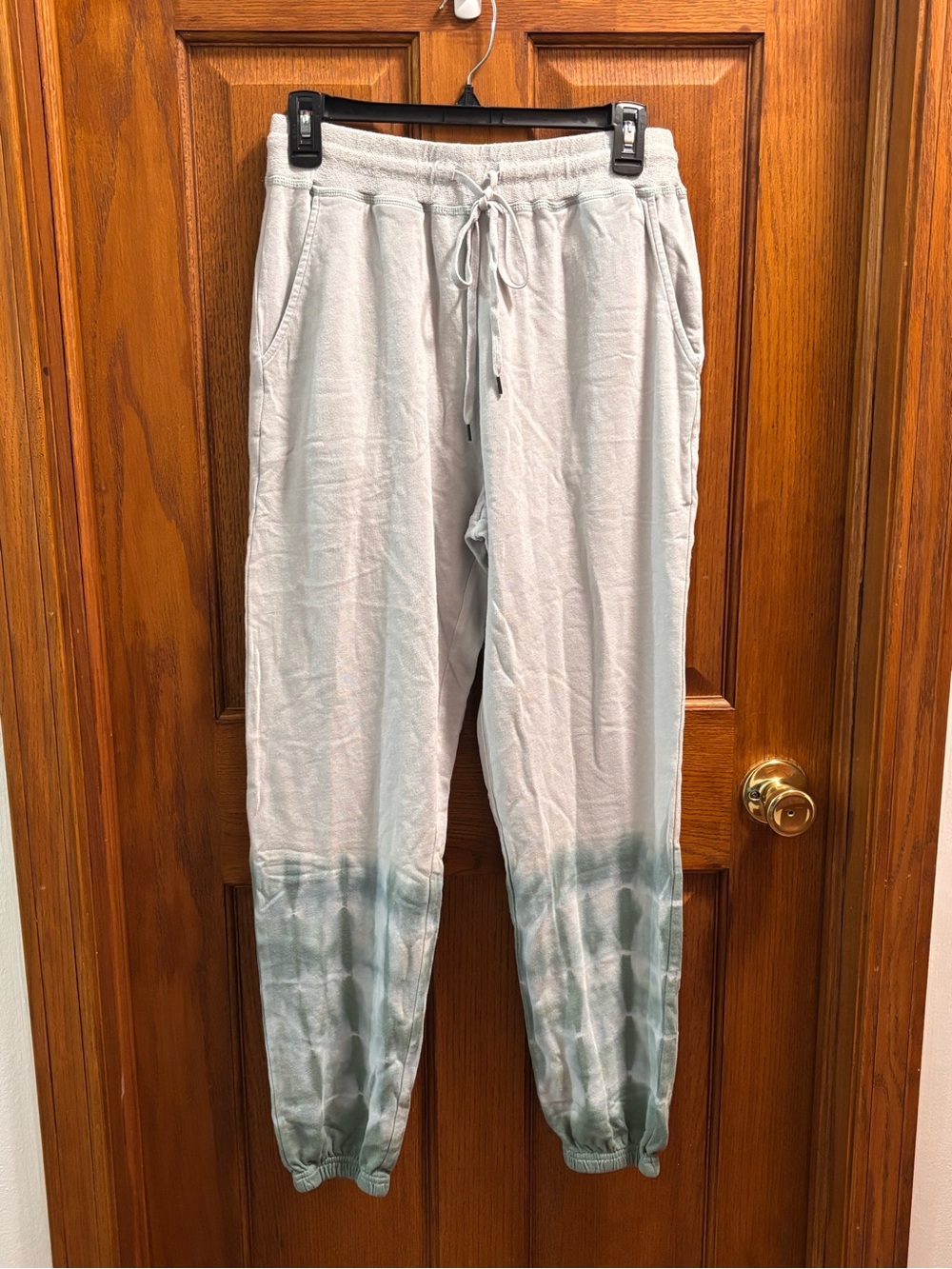 Hem & Thread Tie Dye Jogger Sweatpants Comfy Loungewear Green NWT